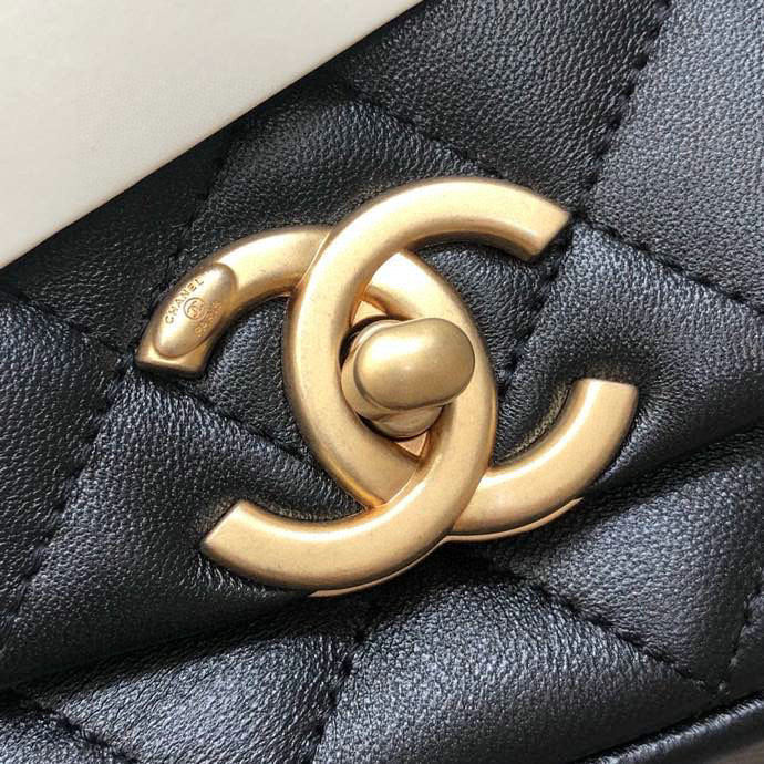 Chanel Lambskin Flap Bag Black AS2388