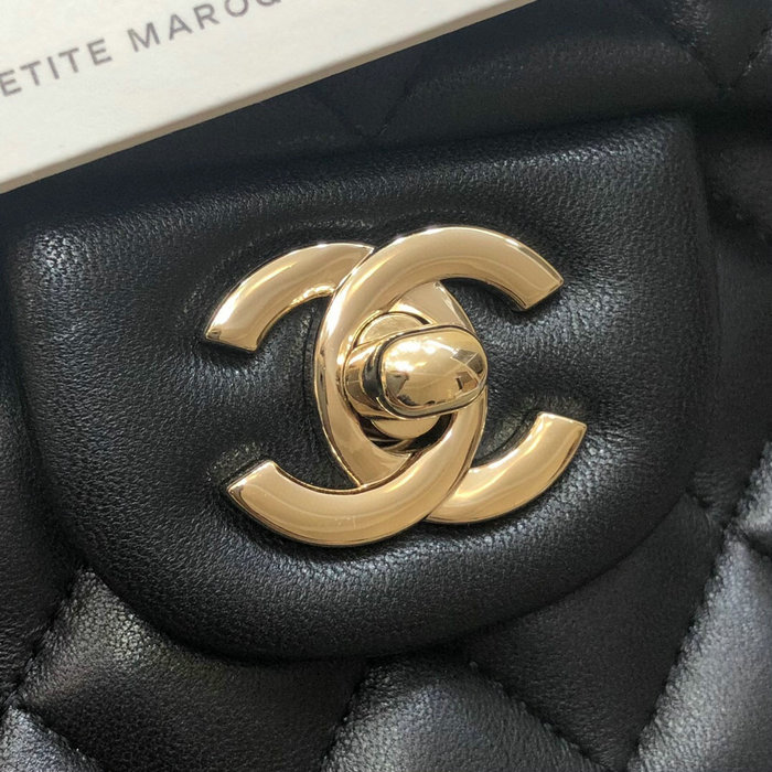 Classic Chanel Lambskin Medium Flap Bag Black CF1112