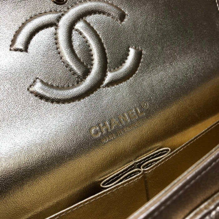 Classic Chanel Lambskin Medium Flap Bag Gold CF1112