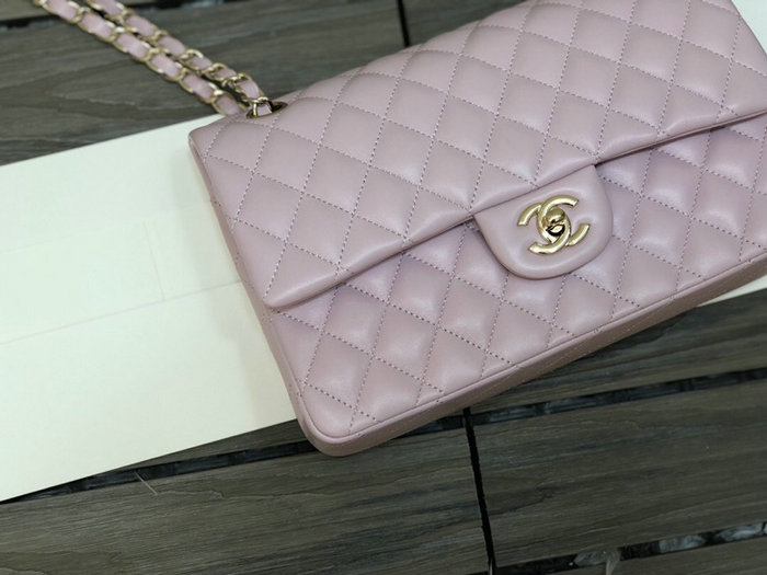 Classic Chanel Lambskin Medium Flap Bag Pink CF1112