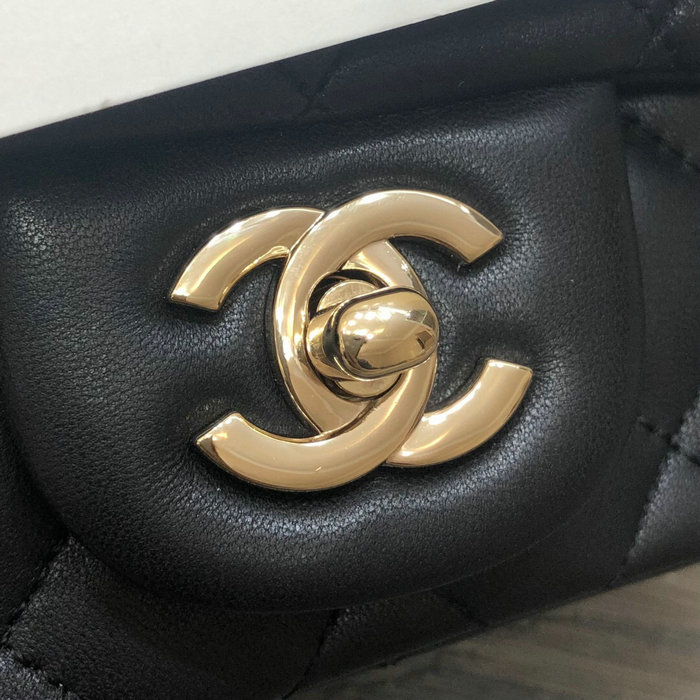 Classic Chanel Lambskin Mini Flap Bag Black CF1115