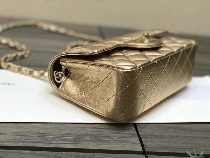 Classic Chanel Lambskin Small Flap Bag Gold CF1116