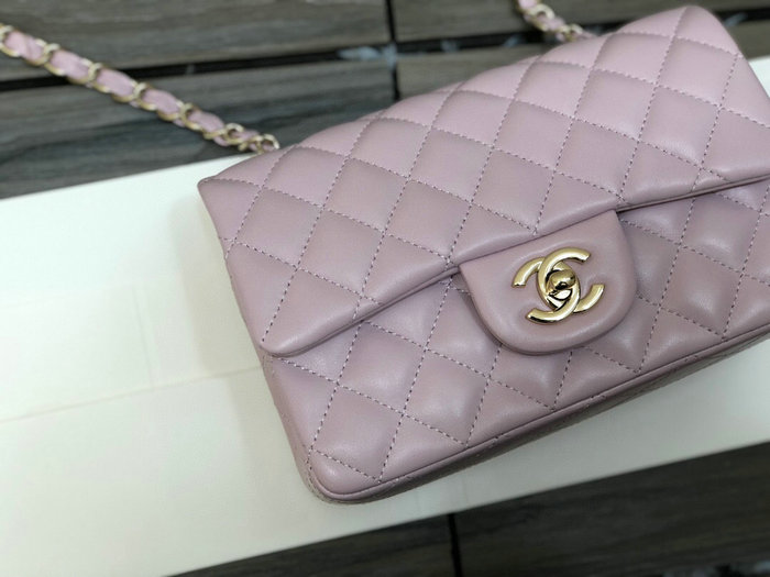 Classic Chanel Lambskin Small Flap Bag Pink CF1116