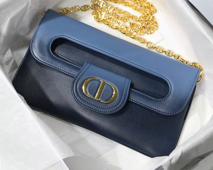 Dior Medium Diordouble Bag Deep Blue M8018