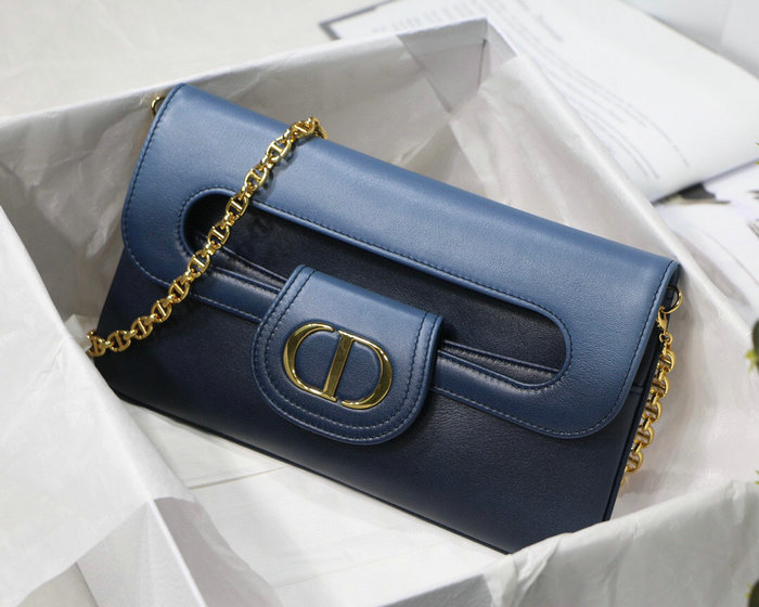 Dior Medium Diordouble Bag Deep Blue M8018