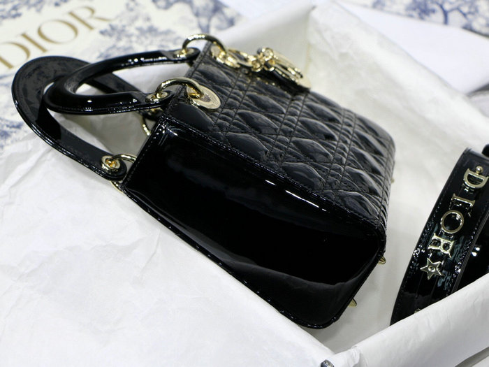 My Lady Dior Patent Bag Black M8001