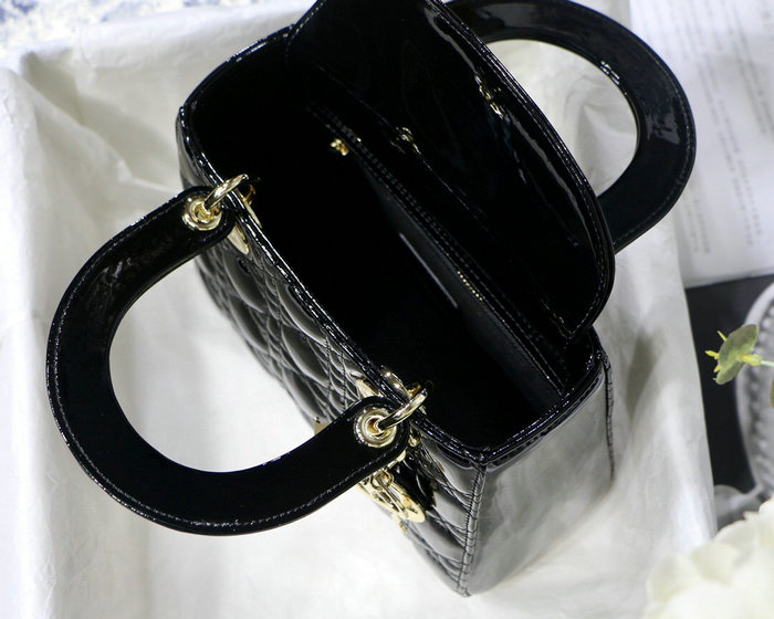 My Lady Dior Patent Bag Black M8001