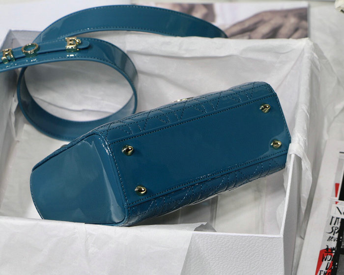 My Lady Dior Patent Bag Blue M8001