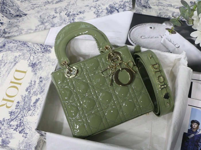 My Lady Dior Patent Bag Green M8001