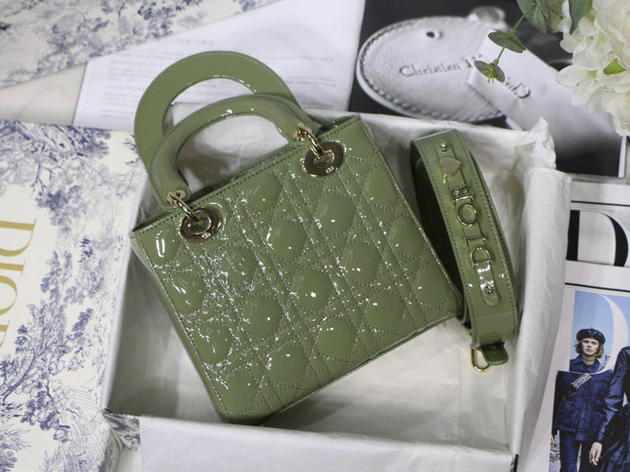 My Lady Dior Patent Bag Green M8001