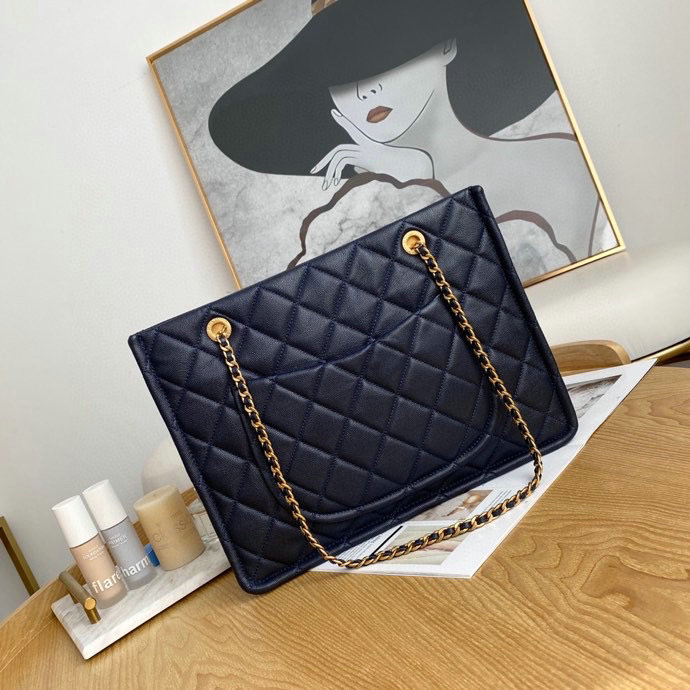 Chanel LARGE SHOPPING BAG Blue AS2360