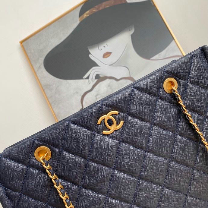 Chanel LARGE SHOPPING BAG Blue AS2360