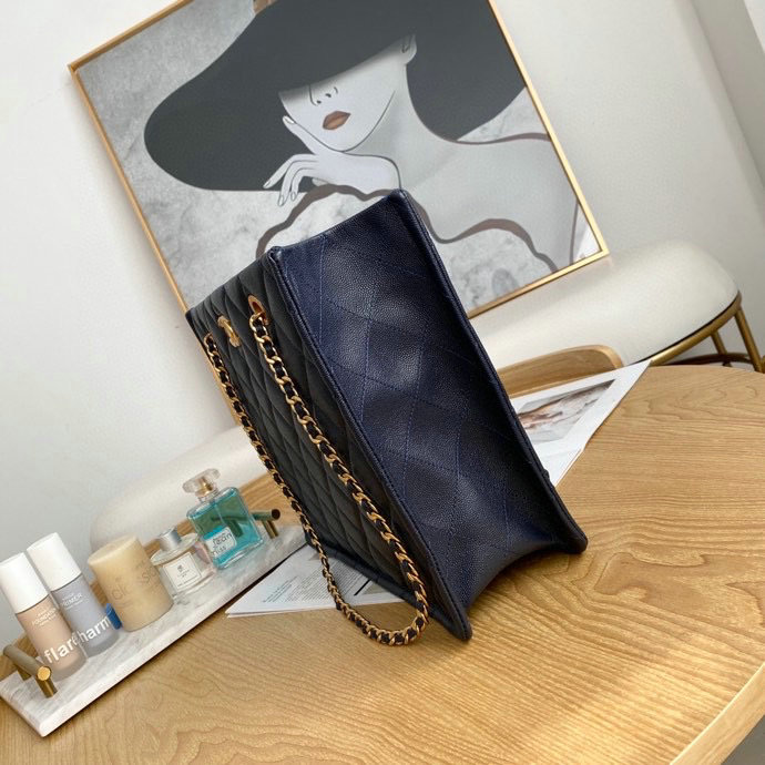 Chanel LARGE SHOPPING BAG Blue AS2360