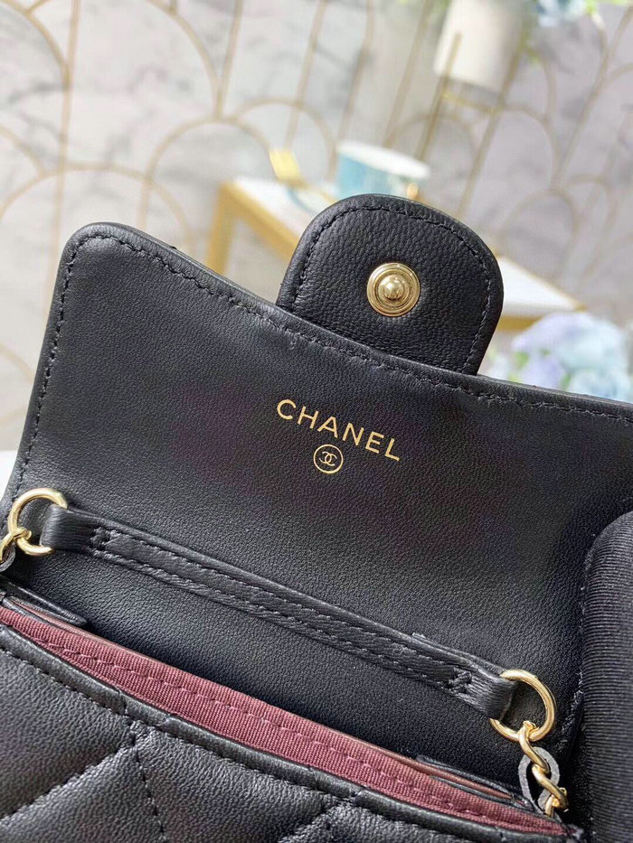 Chanel Lambskin Mini Chain Wallet AP81465