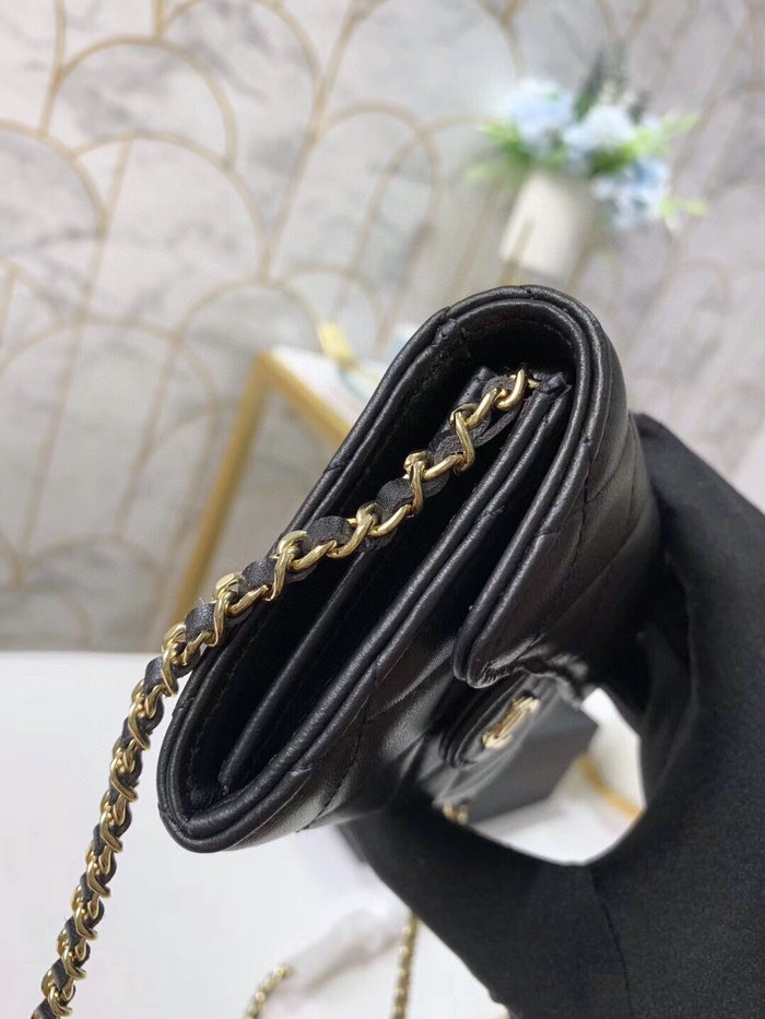 Chanel Lambskin Mini Chain Wallet AP81465