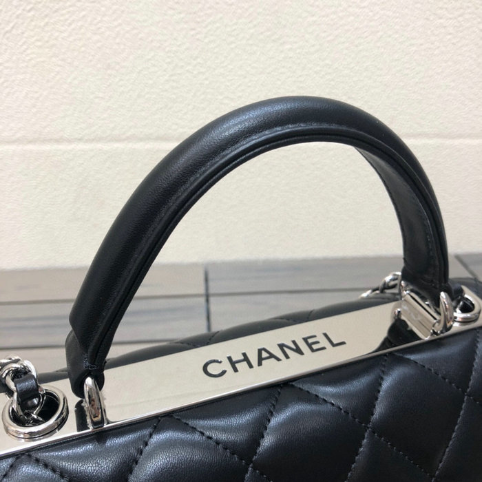 Chanel Lambskin Small Flap Bag with Top Handle AS922361