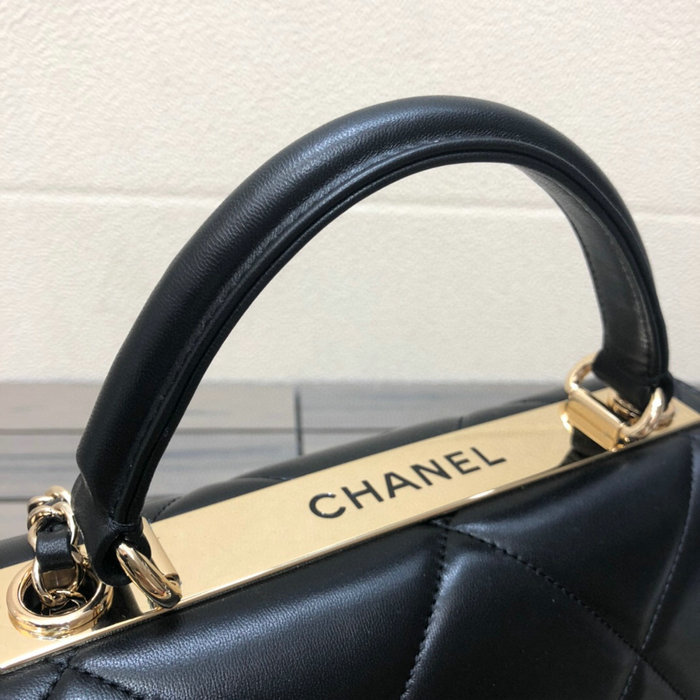 Chanel Lambskin Small Flap Bag with Top Handle AS922363