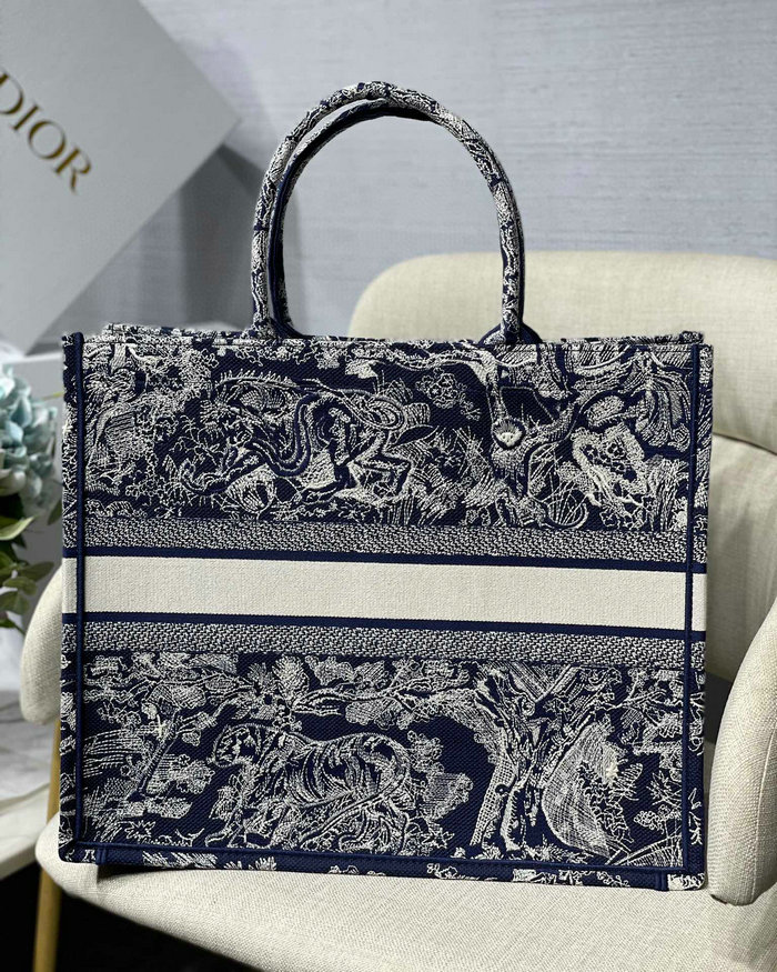 Dior Embroidered Canvas Book Tote M128664