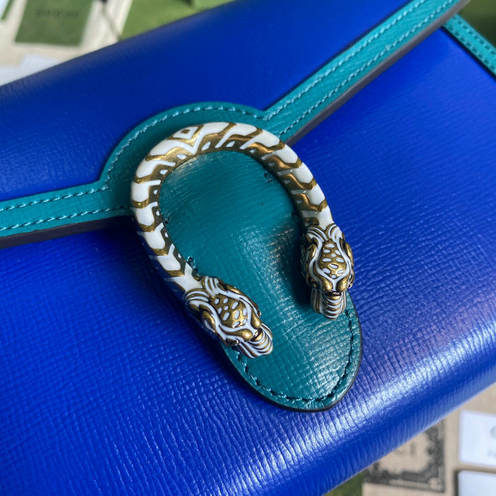 Gucci Dionysus Leather Mini Chain Bag Blue 401231