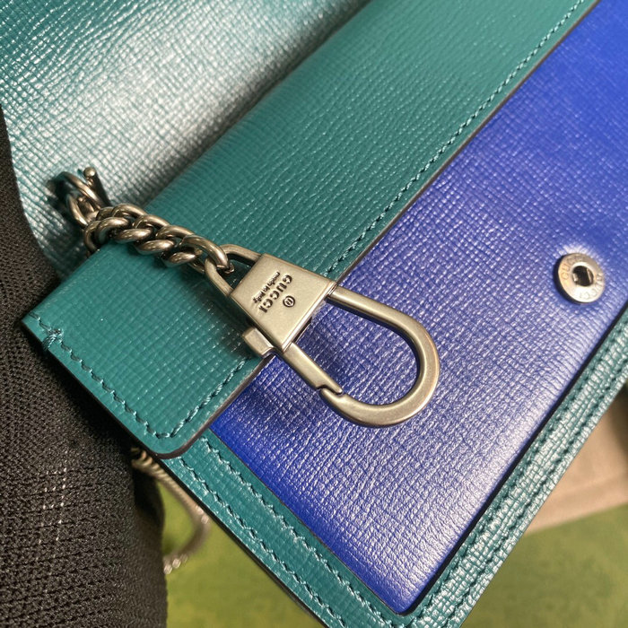 Gucci Dionysus Leather Mini Chain Bag Blue 476432