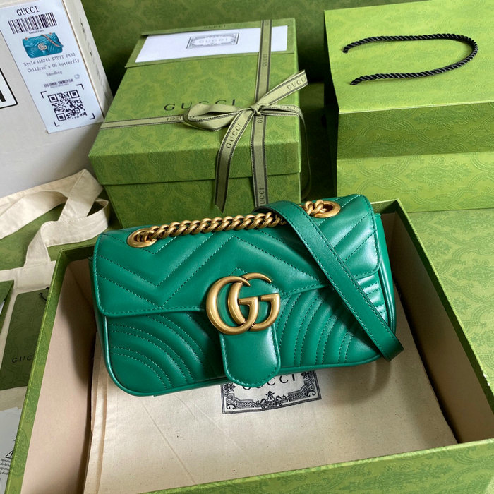 Gucci GG Marmont Matelasse Mini Bag Green 446744