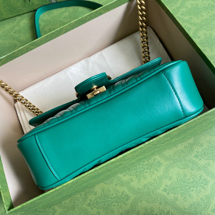 Gucci GG Marmont Matelasse Mini Bag Green 446744