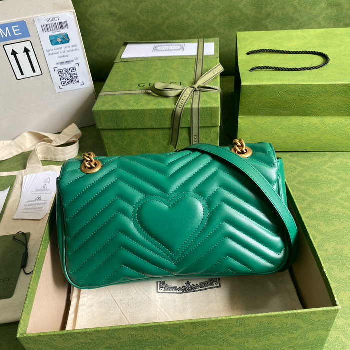 Gucci GG Marmont Matelasse Shoulder Bag Green 443497