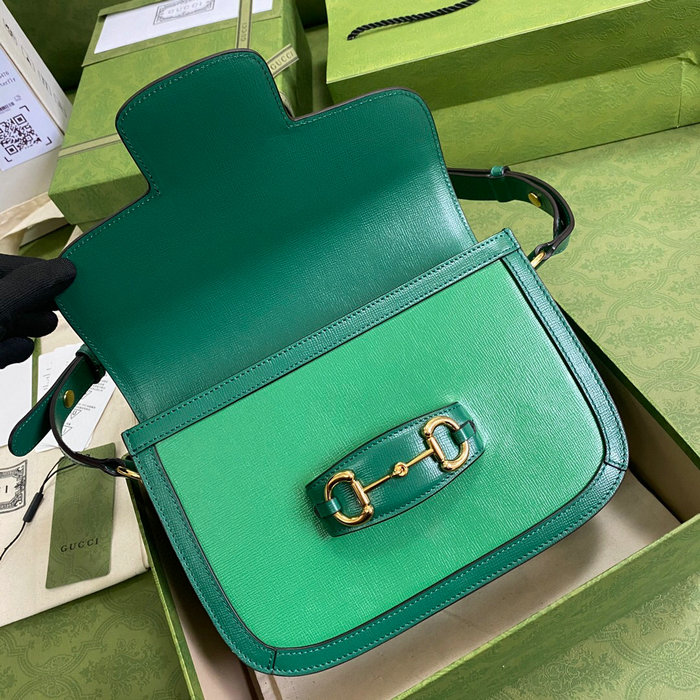 Gucci Horsebit 1955 Small Shoulder Bag Green 602204