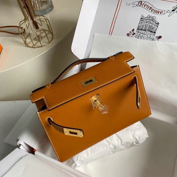 Hermes Swift Kelly Pochette Brown HK2210