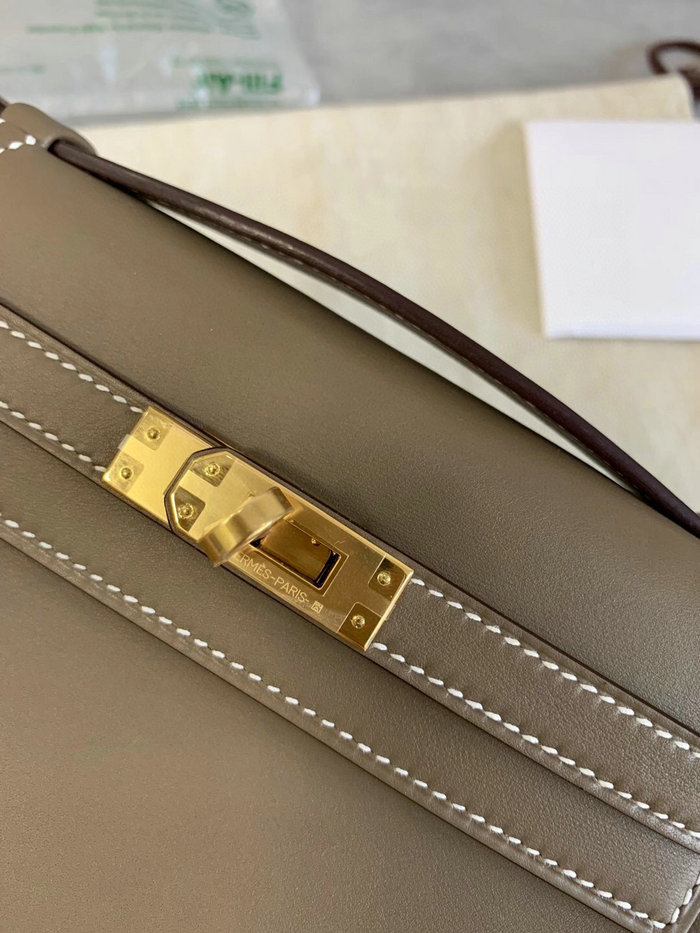 Hermes Swift Kelly Pochette Grey HK2210