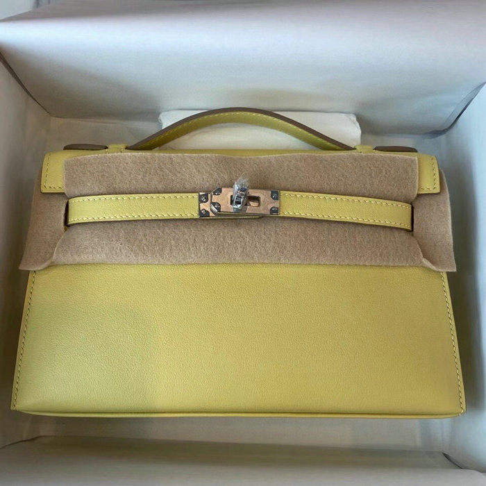 Hermes Swift Kelly Pochette Light Yellow HK2210