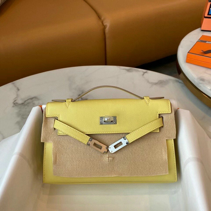 Hermes Swift Kelly Pochette Light Yellow HK2210