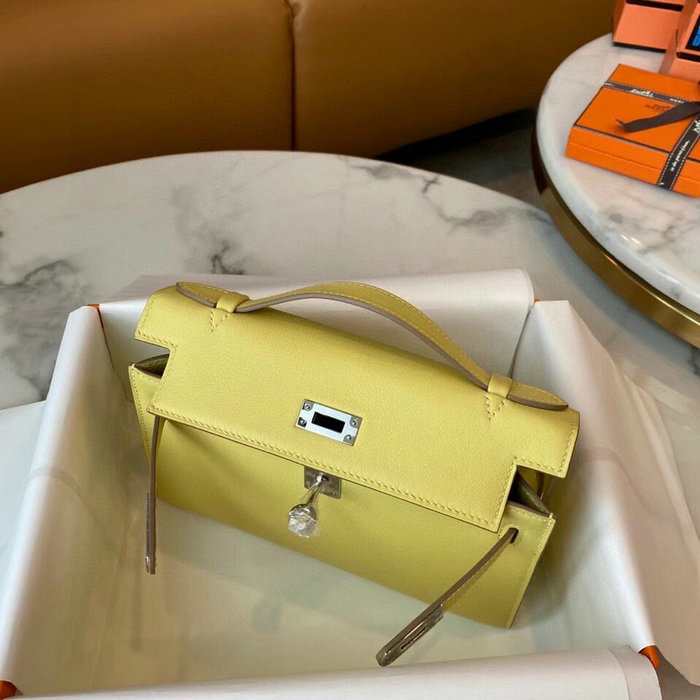 Hermes Swift Kelly Pochette Light Yellow HK2210