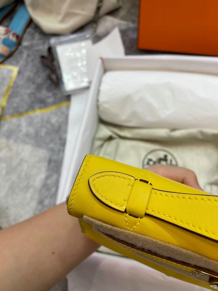 Hermes Swift Kelly Pochette Yellow HK2210