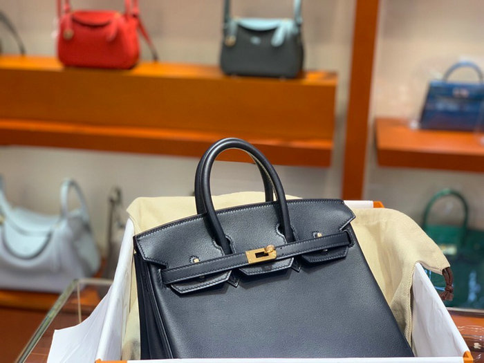 Hermes Swift Leather Birkin Bag Black HB2530356