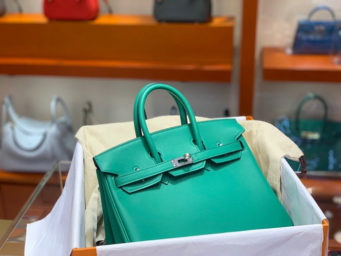 Hermes Swift Leather Birkin Bag Green HB2530356