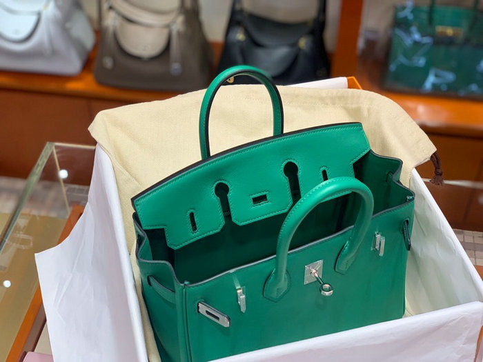 Hermes Swift Leather Birkin Bag Green HB2530356