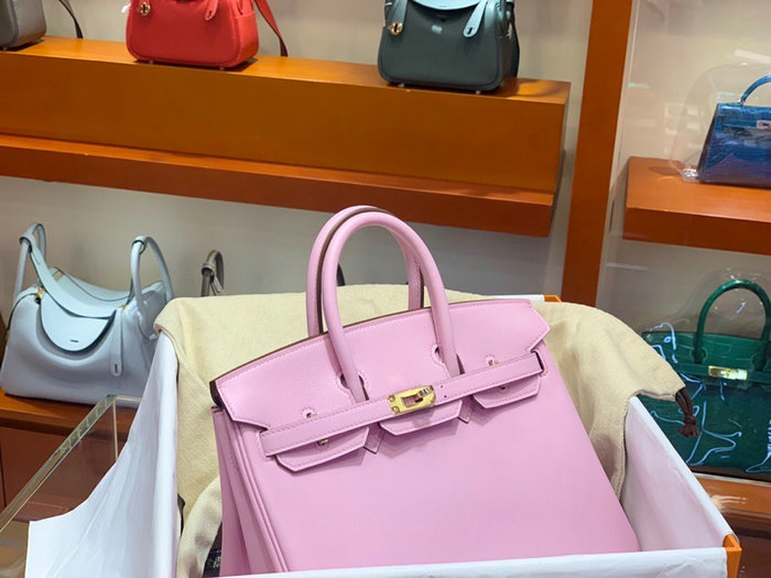 Hermes Swift Leather Birkin Bag Pink HB2530356