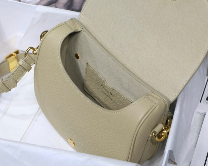 Medium Dior Grained Calfskin Bobby Bag Beige M8018