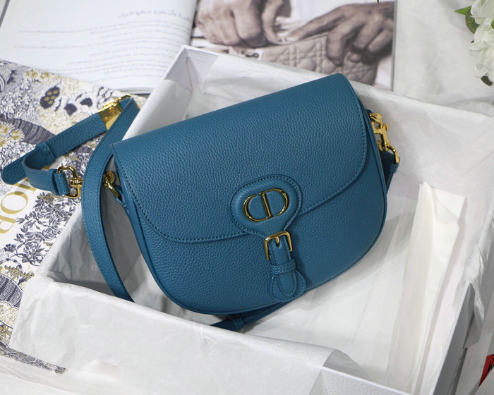 Medium Dior Grained Calfskin Bobby Bag Blue M8018