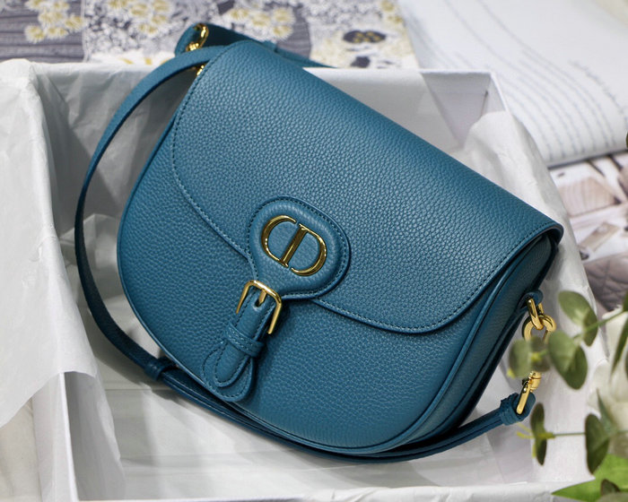 Medium Dior Grained Calfskin Bobby Bag Blue M8018