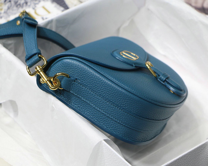 Medium Dior Grained Calfskin Bobby Bag Blue M8018