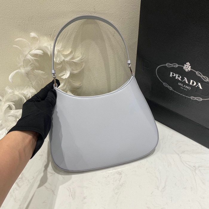 Prada Cleo Brushed Leather Shoulder Bag Skyblue 1BC499