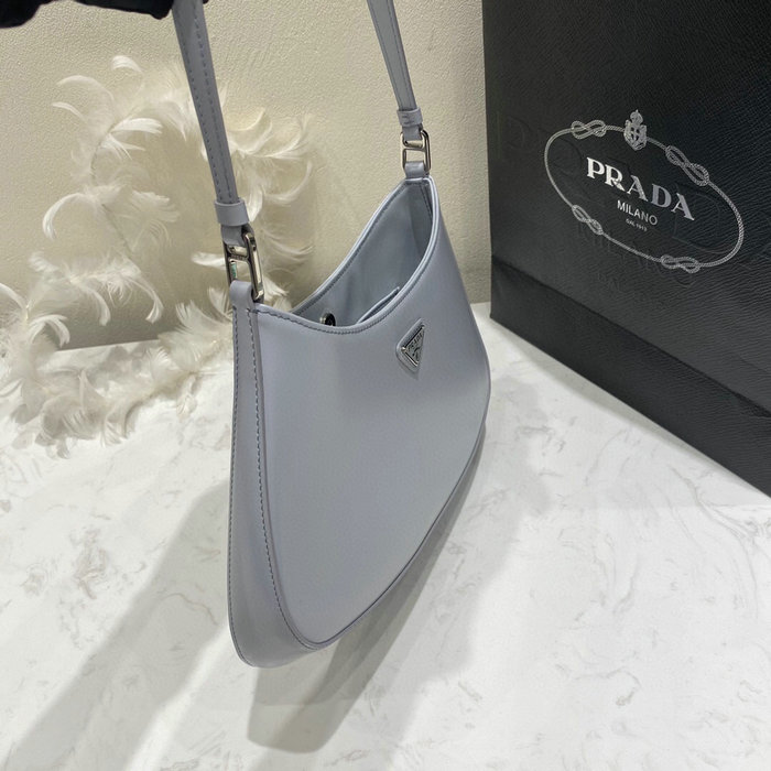 Prada Cleo Brushed Leather Shoulder Bag Skyblue 1BC499