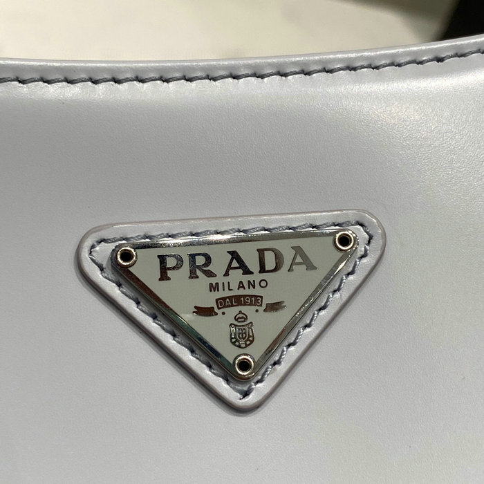 Prada Cleo Brushed Leather Shoulder Bag Skyblue 1BC499