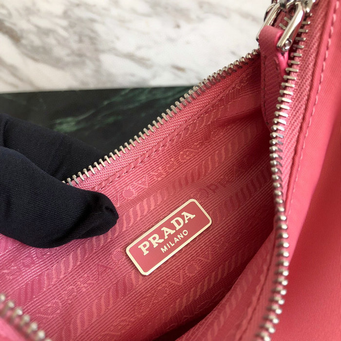 Prada Nylon Hobo Bag Pink 1BH204