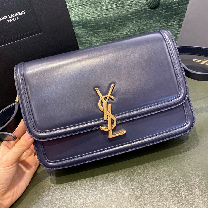 YSL Solferino Medium Satchel Royalblue 634305