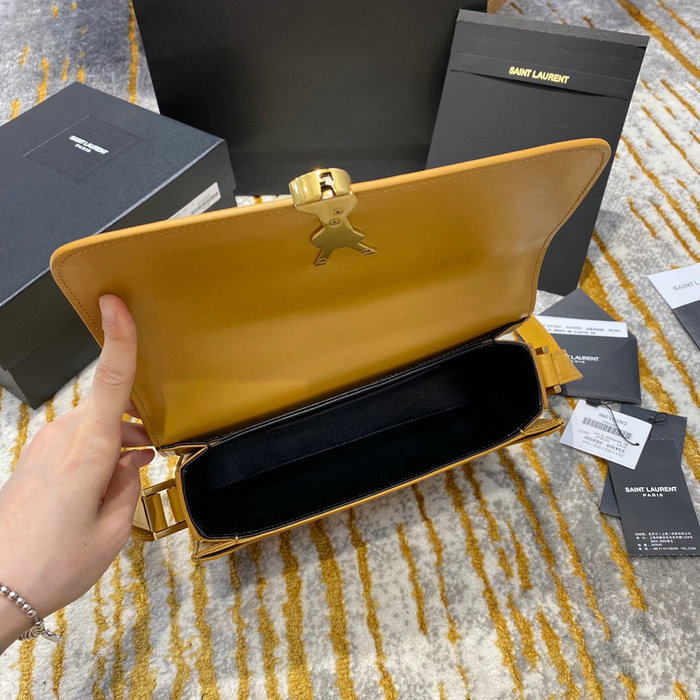 YSL Solferino Medium Satchel Yellow 634305