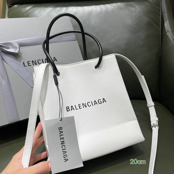 Balenciaga XXS Shopping Tote Bag White 572411