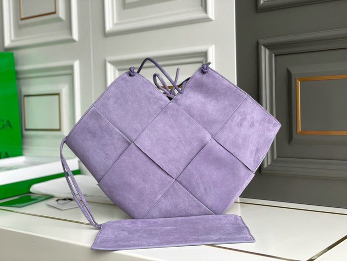 Bottega Veneta Intrecciato Suede Tote Bag Purple B72901